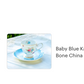 Baby Blue Katie Rose Bone China Tea Cup and Saucer