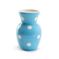 Terramoto Ceramic Polka Dots Vase - White on Blue