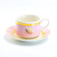 Sea Shell Pink Fine Porcelain Tea Cup and Saucer