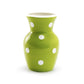 Terramoto Ceramic Polka Dots Vase - White on Green