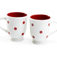 Terramoto Polka Dots Mug - Red on White
