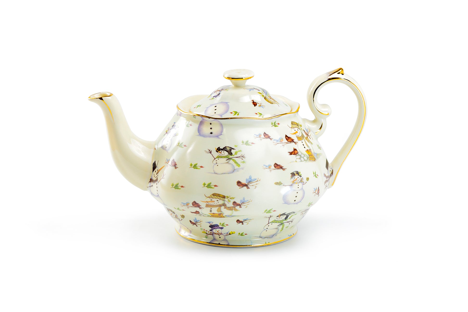 Grace Teaware Holiday Snowman Fine Porcelain Teapot