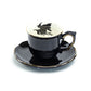 Witches Brew Pitcher + 4 Flying Witch Tea Cup and Saucer Sets